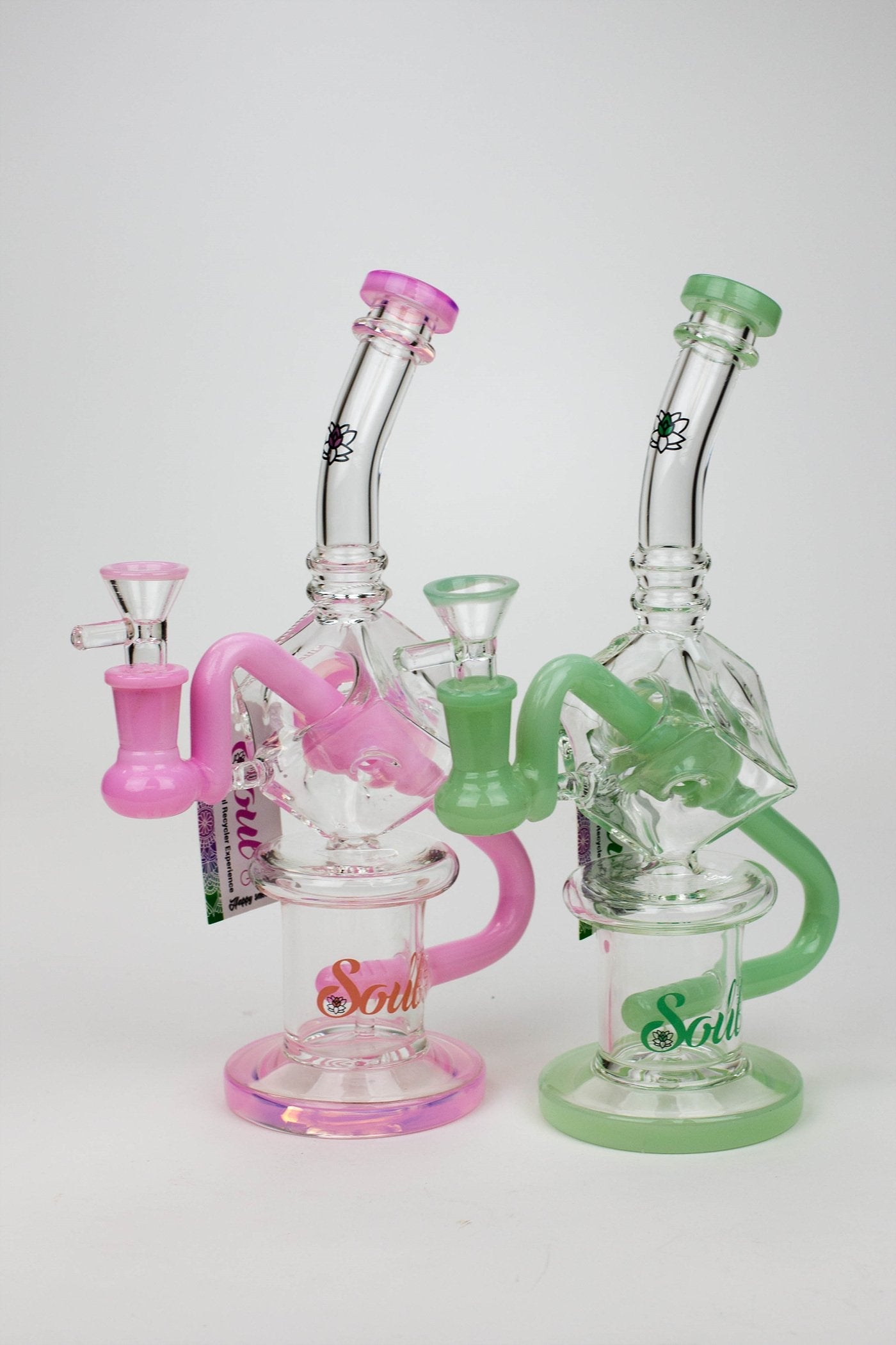 9" SOUL Glass 2-in-1 cube recycler bong_3