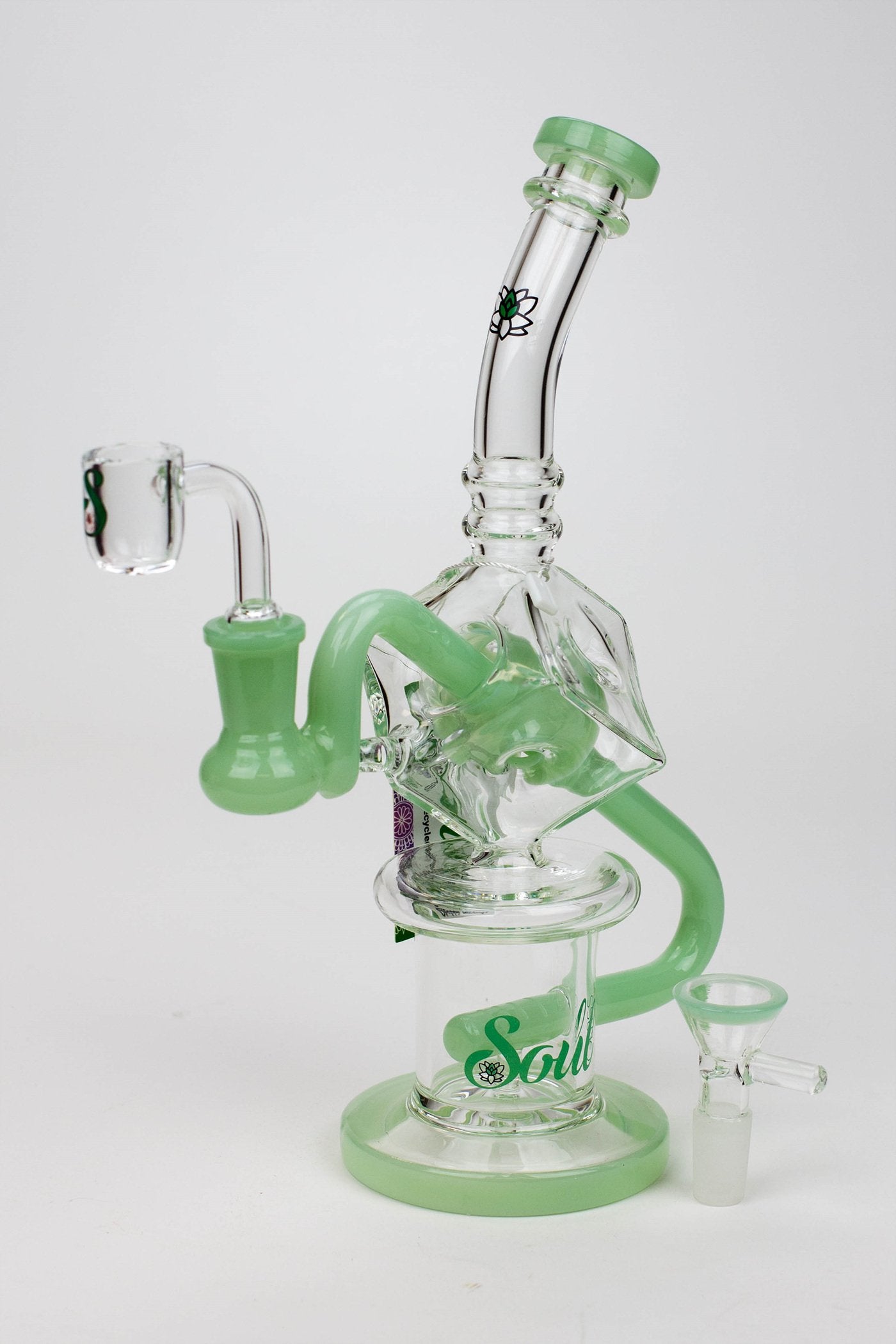 9" SOUL Glass 2-in-1 cube recycler bong_4