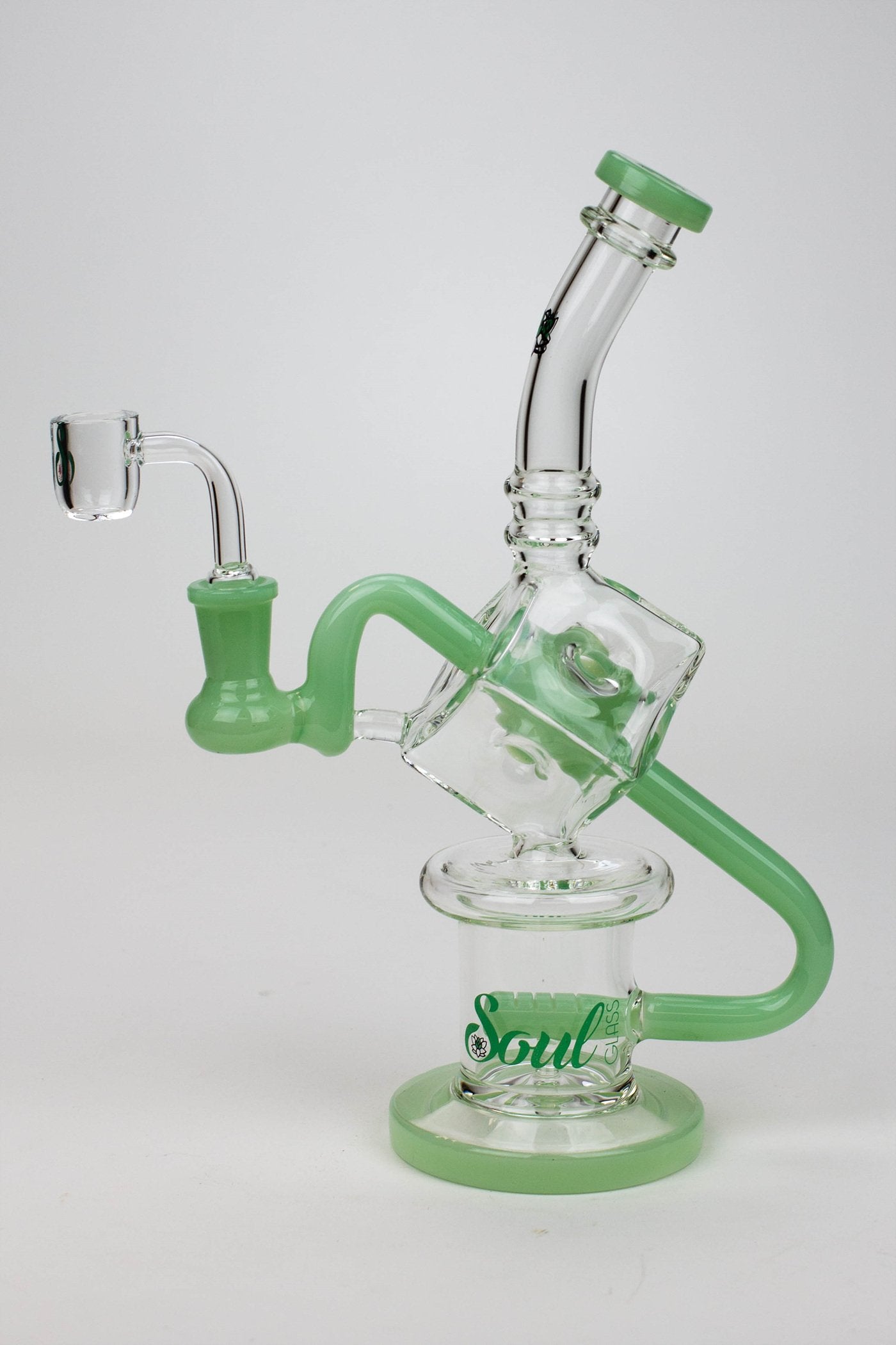 9" SOUL Glass 2-in-1 cube recycler bong_1