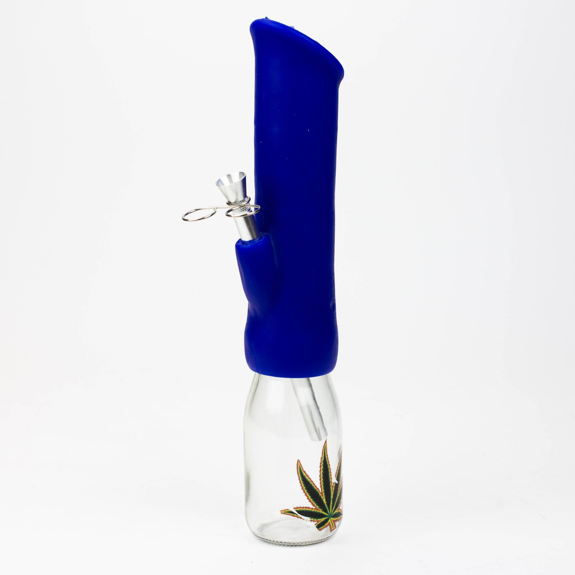 12" Silicone water bong with glass base [WP009]_1