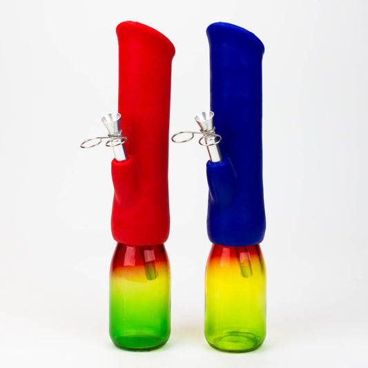 12" Silicone water bong with glass base [WP009A]_0