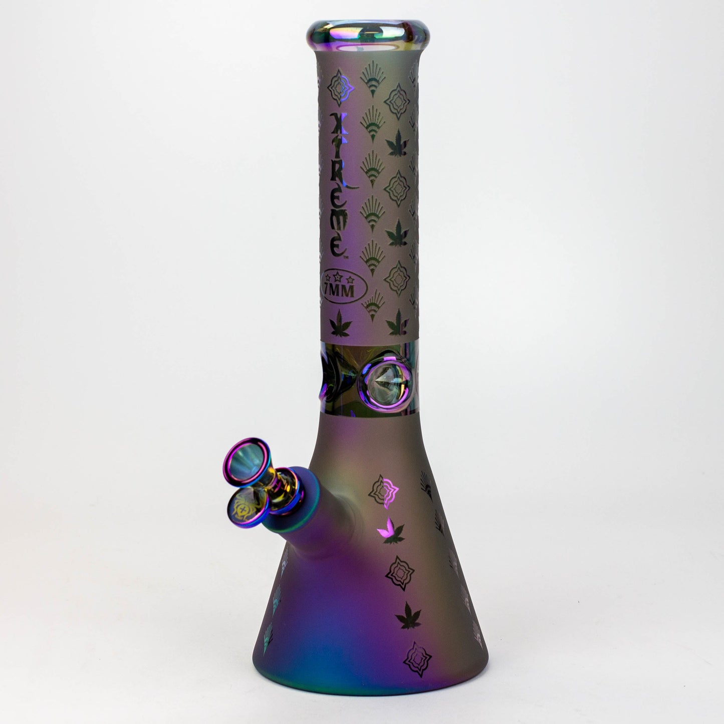 13" XTREME Glass / 7 mm / Sandblast Electroplated Glass beaker Bong [XTR-M209]_8