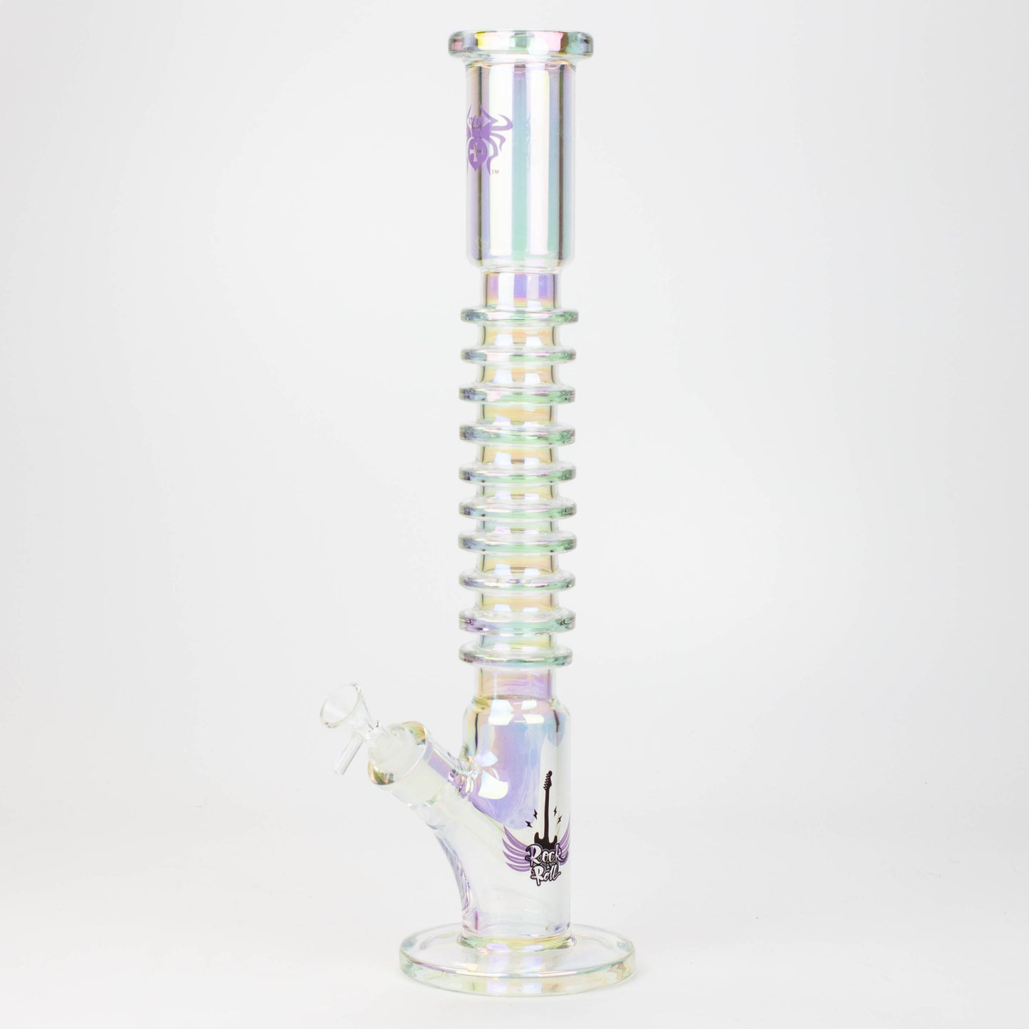 17" XTREME / 7 mm / Rock & Roll Electroplated Tube glass water bong [XTR5006]_0