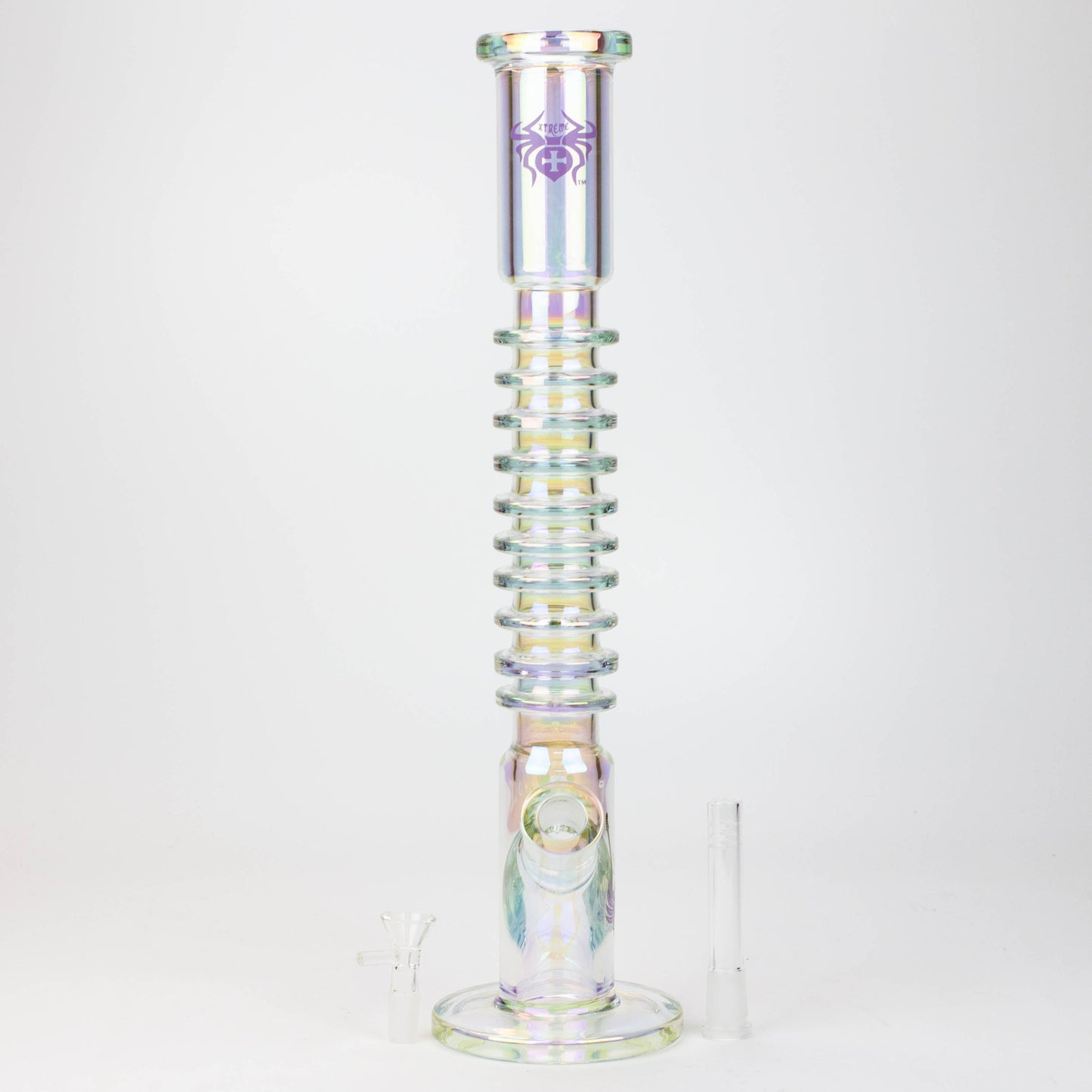 17" XTREME / 7 mm / Rock & Roll Electroplated Tube glass water bong [XTR5006]_7