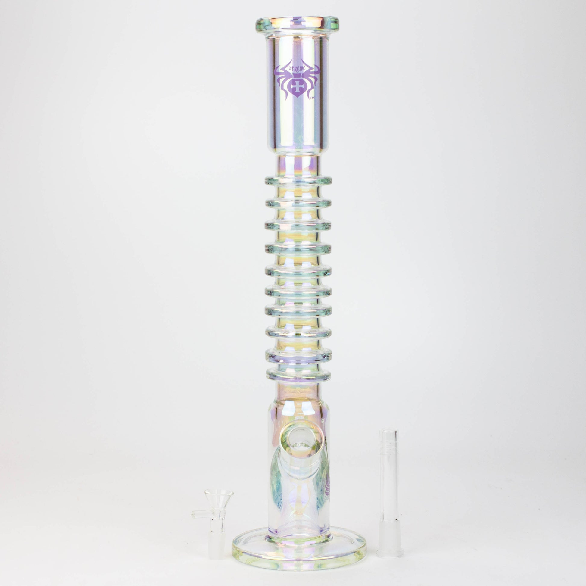 17" XTREME / 7 mm / Rock & Roll Electroplated Tube glass water bong [XTR5006]_7